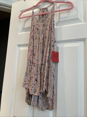 Mossimo Supply Co. Pink Floral Halter Blouse Size L NWT